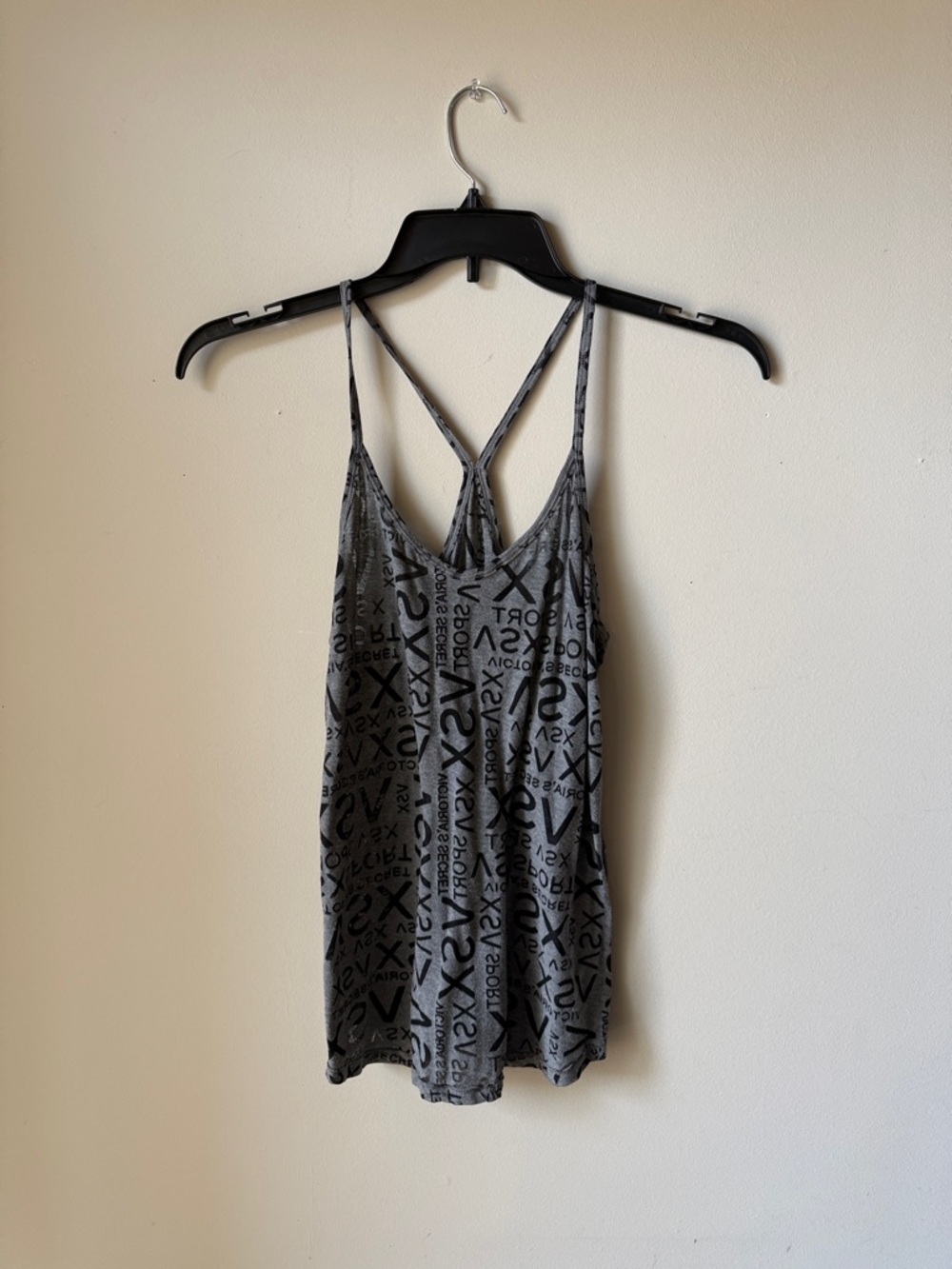 Victoria's Secret Gray Graphic Strappy Camisole